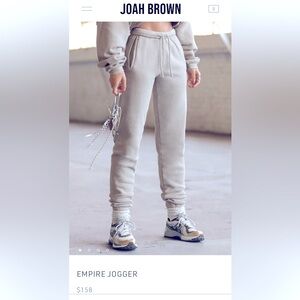 Joah Brown Empire Jogger in beige sz xs